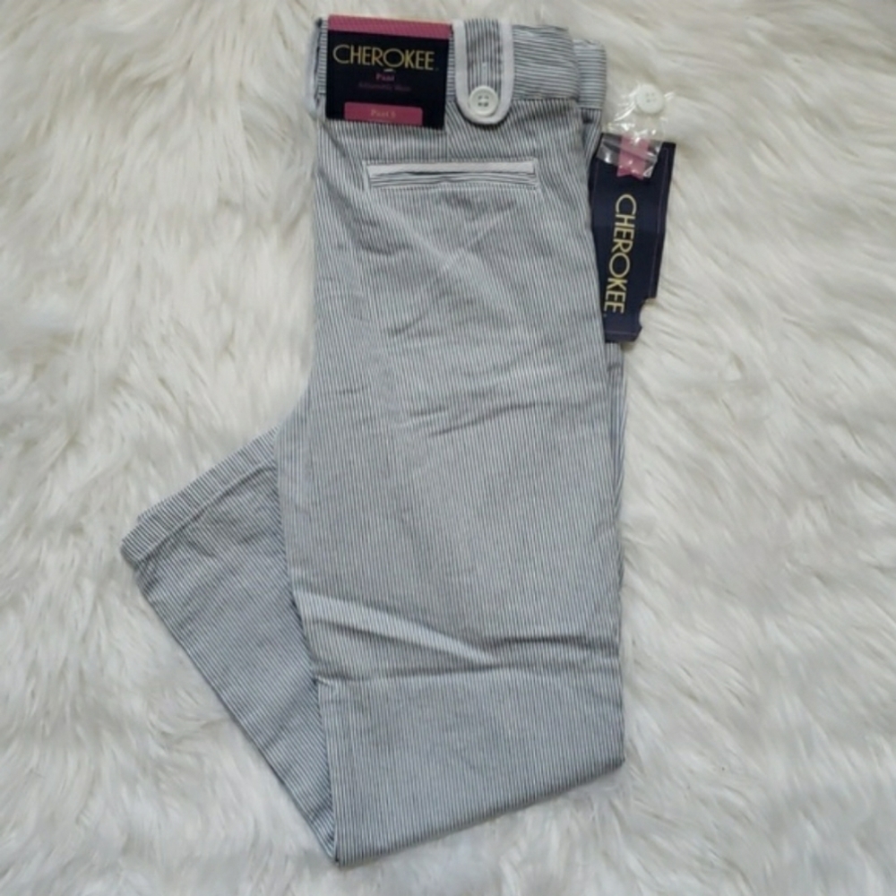 ⛵NWT Cherokee Seersucker Pinstripe Pants